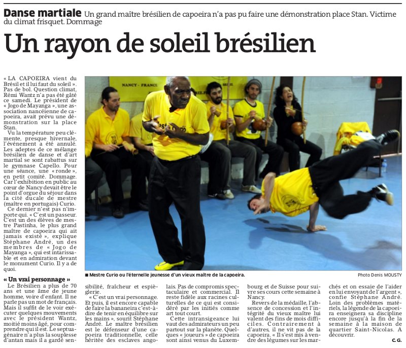 Stage 2013 de Mestre Curio